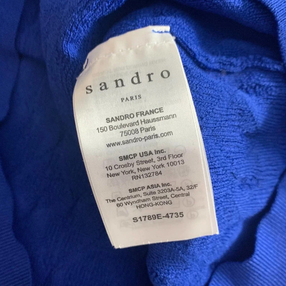 Sandro Roman Ruffle-Trimmed Sweater Egyptian‎ Blue - Picture 12 of 12